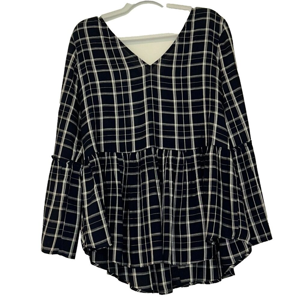 Maurice Tie Back V-Neck Top size L NWT